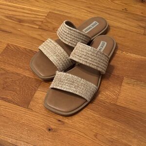 Steve Madden Women's Woven Strap Sandals - Tan